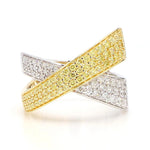 18K Solid Gold Round Lab Grown Yellow Diamond 1.04 Carat Cocktail Ring - Detail | Riyanika Jewels