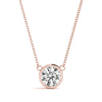 14K 1ct Natural Diamond Solitaire Pendant