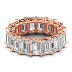 14K 2ct Natural Diamond Emerald Cut Eternity Band