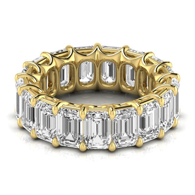 14K 2ct Natural Diamond Emerald Cut Eternity Band