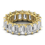 14K 2ct Lab Grown Diamond Emerald Cut Eternity Band
