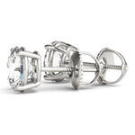 14K 1ct Lab Grown Diamond Solitaire Stud Earrings