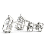 18K Solid Gold 1.50 CTW Lab Grown Diamond Pear Cut Stud Earrings - View 7 | Riyanika Jewels