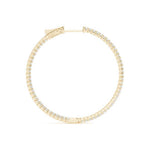 18K Solid Gold 1.50 CTW Natural Diamond Inside-Out Hoop Earrings (27MM) - View 6 | Riyanika Jewels