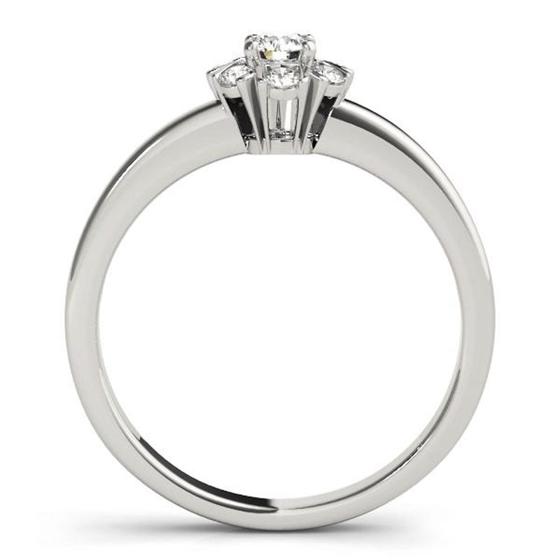18K Solid Gold 0.25 CTW Lab Grown Diamond Fleur de Diamant Bloom Ring - Alternate Angle