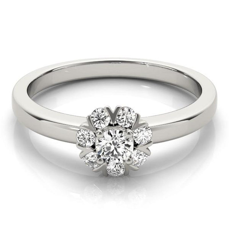 18K Solid Gold 0.25 CTW Lab Grown Diamond Fleur de Diamant Bloom Ring - Detail | Riyanika Jewels