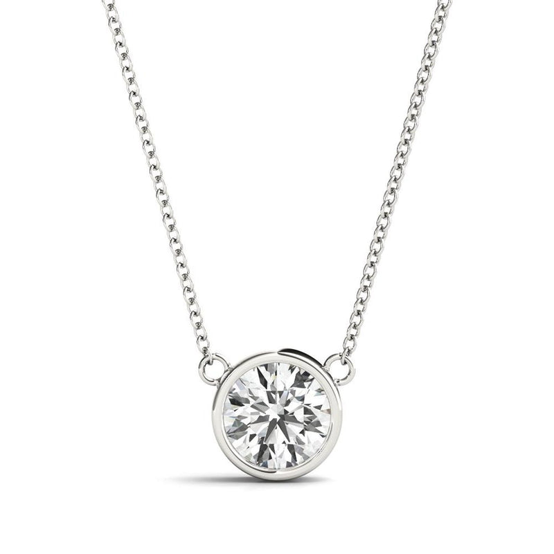 14K 1ct Lab Grown Diamond Solitaire Pendant