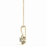 18K Solid Gold 0.40 CTW Lab Grown Diamond Fleur de Diamant Bloom Pendant - Detail | Riyanika Jewels