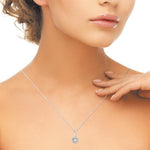 18K Solid Gold 0.40 CTW Lab Grown Diamond Fleur de Diamant Bloom Pendant - Alternate Angle | Riyanika Jewels