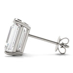 14K 1ct Natural Diamond Emerald Cut Stud Earrings