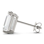 18K Solid Gold 1.00 CTW Natural Diamond Emerald Cut Stud Earrings - View 6 | Riyanika Jewels