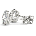 14K 1ct Natural Diamond Oval Cut Stud Earrings