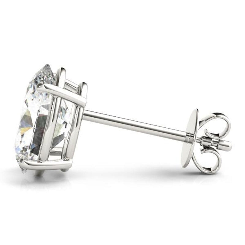 14K 1ct Lab Grown Diamond Oval Cut Stud Earrings