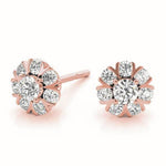 18K Solid Gold 0.50 CTW Lab Grown Diamond Stud Earrings - Detail | Riyanika Jewels