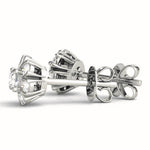 18K Solid Gold 0.50 CTW Natural Diamond Stud Earrings - View 6 | Riyanika Jewels