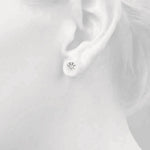 18K Solid Gold 0.50 CTW Natural Diamond Stud Earrings - Alternate Angle | Riyanika Jewels