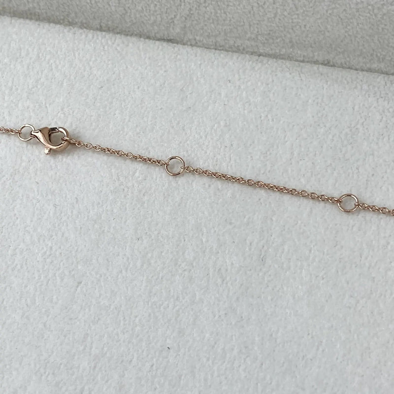14K Lab Grown Diamond Marquise Cut Cluster Pendant Necklace