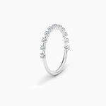 18k Solid Gold Round Natural Diamond Ring For Anniversary Gift - Side View | Riyanika Jewels