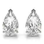 14K 1.5ct Natural Diamond Pear Cut Stud Earrings