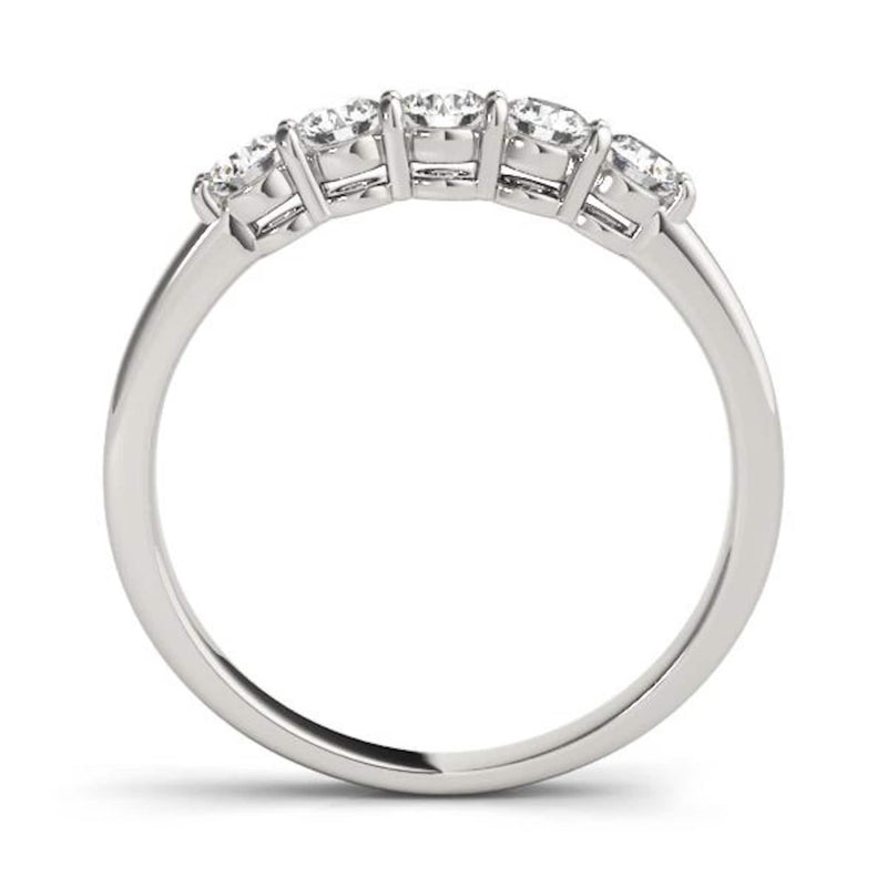 18K Solid Gold 2.50ct Natural Diamond 5-Stone Ring - Detail | Riyanika Jewels