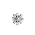 14K Natural Diamond Cluster Pendant Necklace
