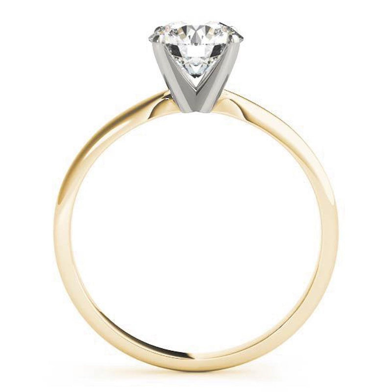 14K 1ct Lab Grown Diamond Round Cut Solitaire Engagement Ring