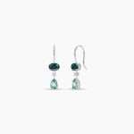 14K Solid Gold Multi-shape Natural Diamond Huggie Earrings