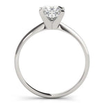 18K Solid Gold 1 CT Princess Cut Natural Diamond Solitaire Engagement Ring - Side View