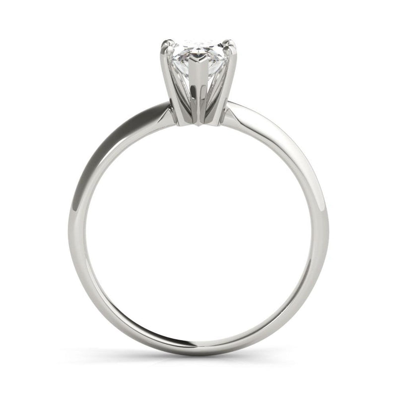 14K 1ct Natural Diamond Marquise Cut Solitaire Engagement Ring