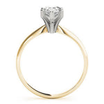 18K Solid Gold 1 CT Pear-Cut Natural Diamond Solitaire Engagement Ring - Detail | Riyanika Jewels