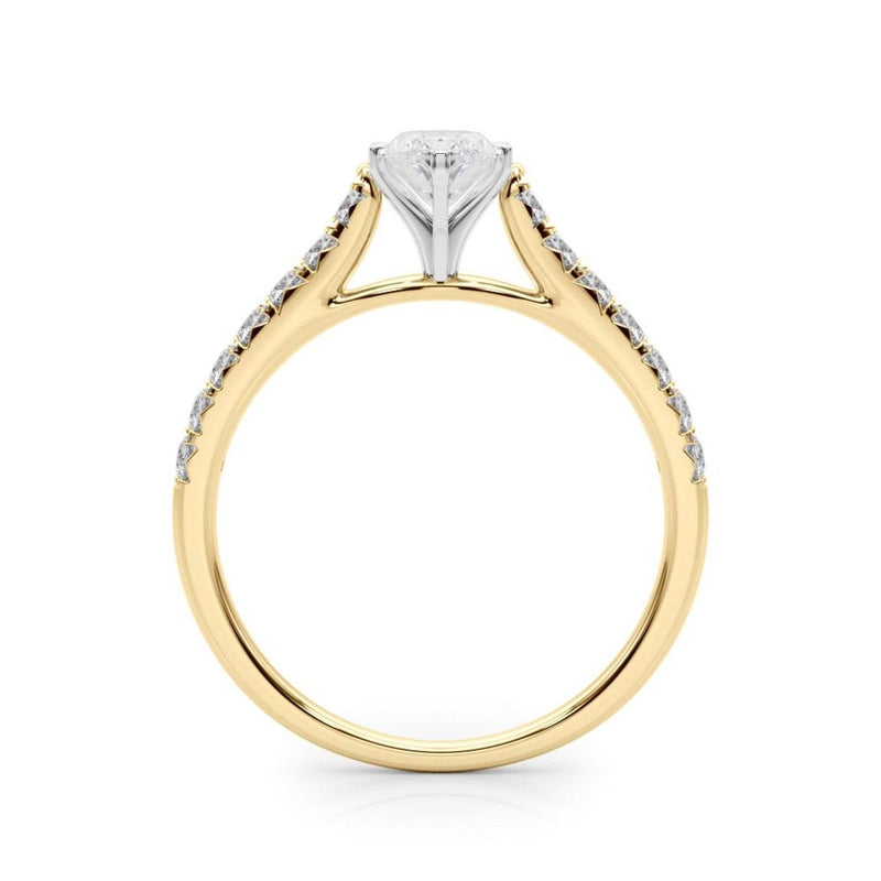 14K 1.5ct Natural Diamond Marquise Cut Solitaire Engagement Ring