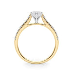14K 1.33ct Lab Grown Diamond Marquise Cut Cathedral Engagement Ring