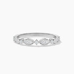 14K Lab Grown Diamond Round Cut Half Eternity Band