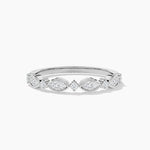 Lab Grown Diamond Round Cut Half Eternity Band in 18K Solid Gold | Riyanika