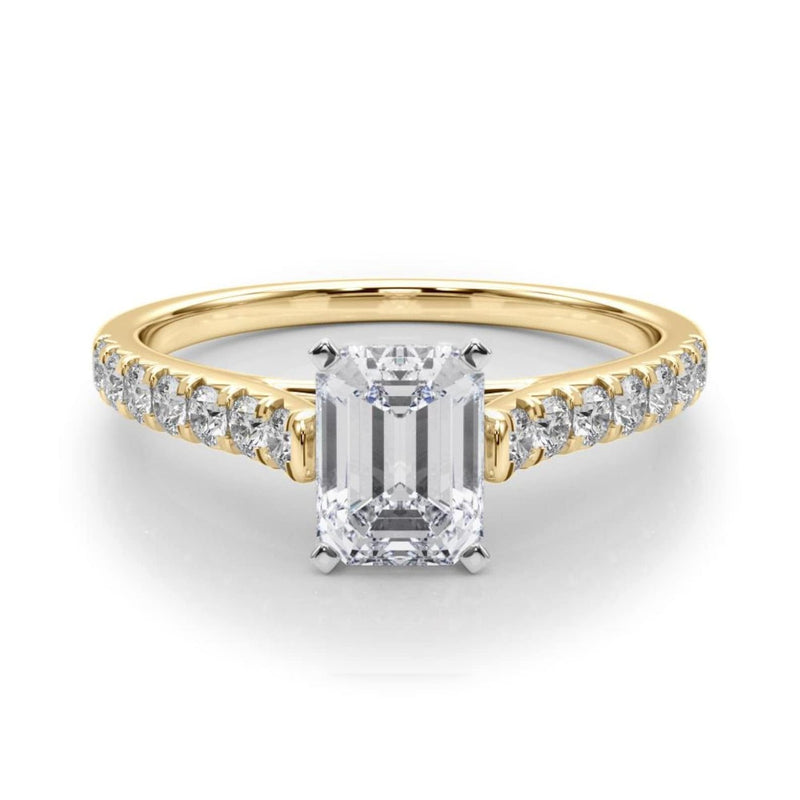 14K 1.33ct Lab Grown Diamond Cathedral Engagement Ring