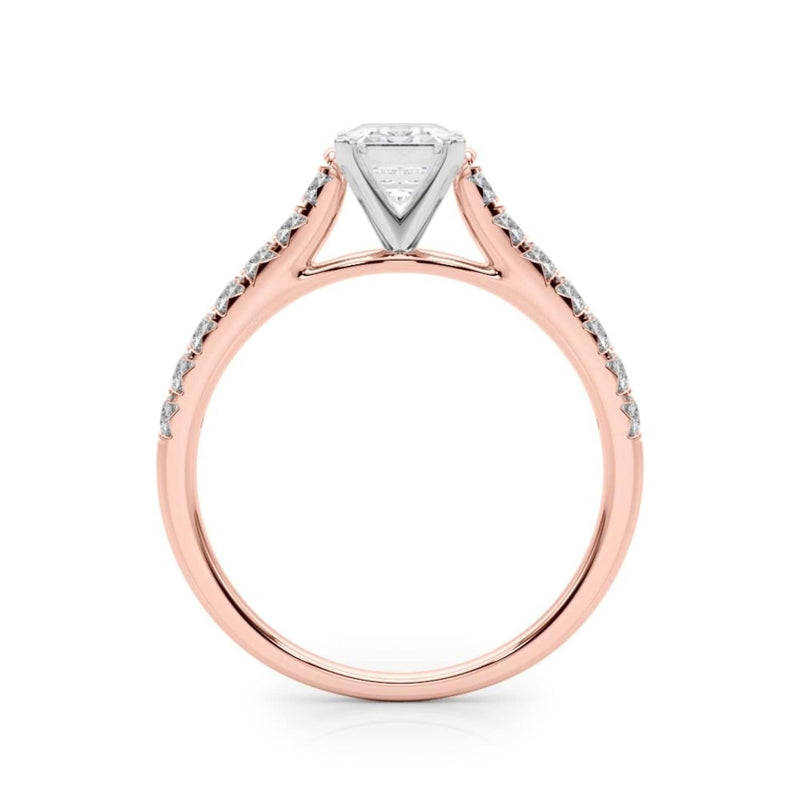 14K 1.33ct Lab Grown Diamond Cathedral Engagement Ring