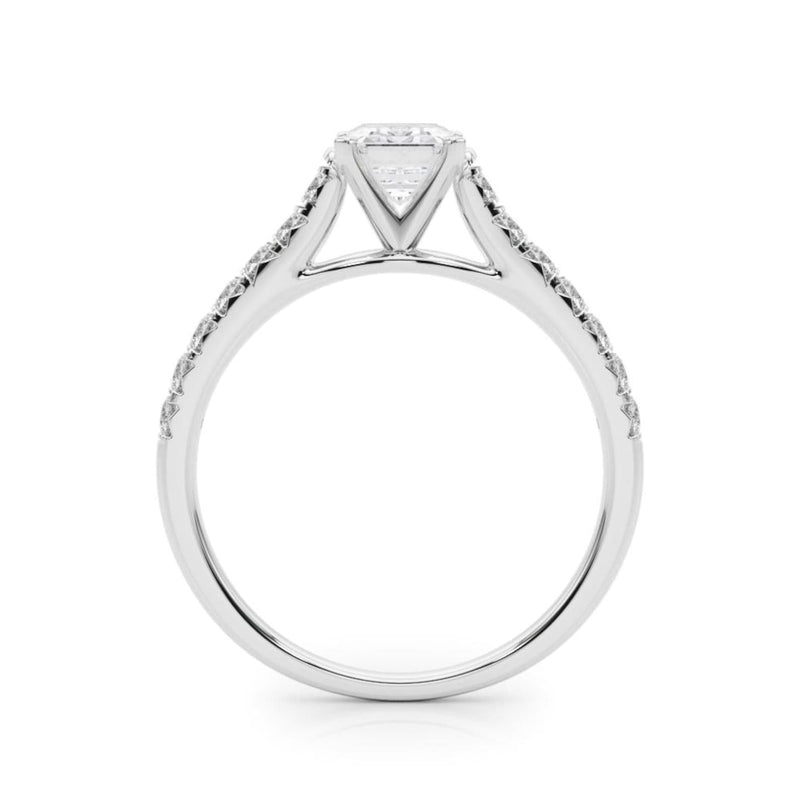 14K 1.33ct Lab Grown Diamond Cathedral Engagement Ring