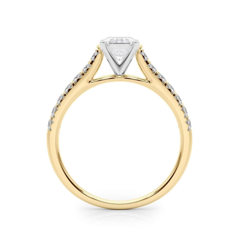 14K 1.33ct Lab Grown Diamond Cathedral Engagement Ring