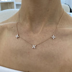 14K Lab Grown Diamond Marquise Cut Cluster Pendant Necklace