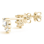 14K 0.7ct Natural Diamond Cluster Stud Earrings