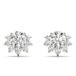 14K 0.7ct Lab Grown Diamond Cluster Stud Earrings