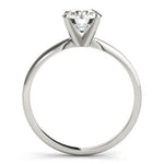 18K Solid Gold 1 CT Round Cut Natural Diamond Solitaire Engagement Ring - Detail | Riyanika Jewels