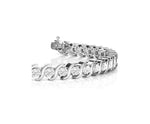 18K Solid Gold 1.00 Ct Lab Grown Diamond Wave-Style Bracelet - Detail | Riyanika Jewels
