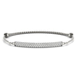 18K Solid Gold 0.75 Ct Lab Grown Diamond Three-Row Bar Bracelet - View 8 | Riyanika Jewels