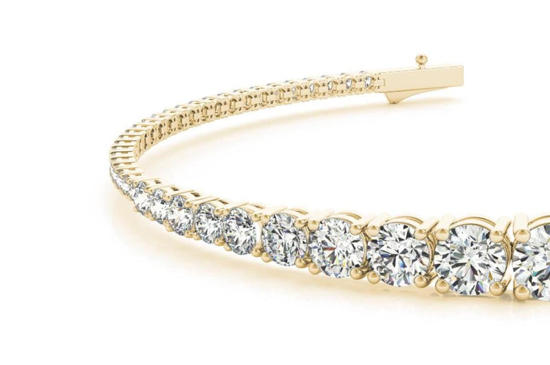 14K 3ct Natural Diamond Tennis Bracelet