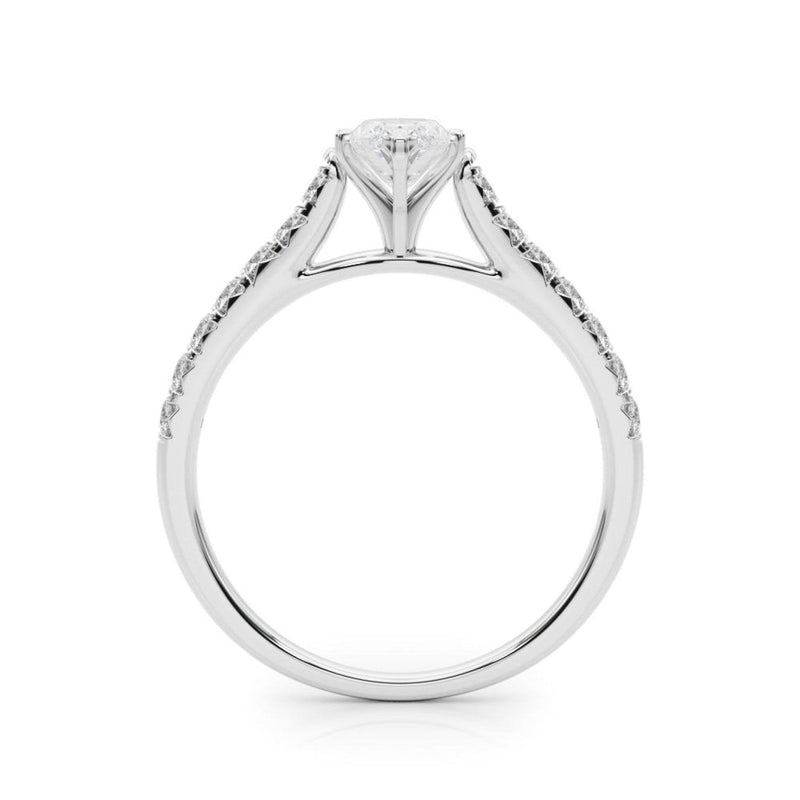 14K 1.5ct Natural Diamond Marquise Cut Solitaire Engagement Ring