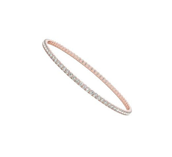 14K 1.75ct Natural Diamond Eternity Bangle