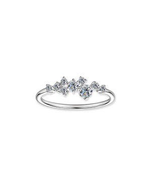 14K Lab Grown Diamond Cluster Wedding Band