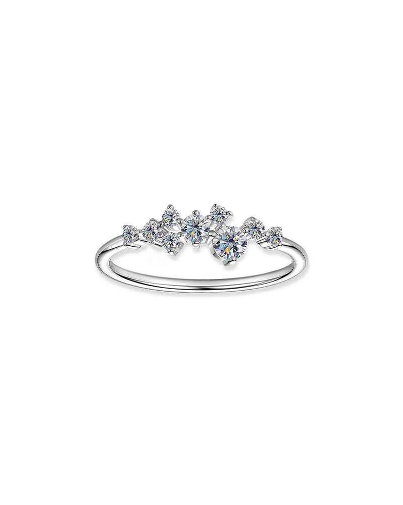 14K Lab Grown Diamond Cluster Wedding Band