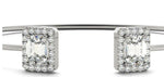 18K Solid Gold 2.33 CT Natural Diamond Bypass Cuff Bracelet